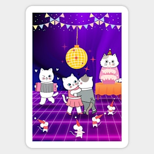 Purrfect Party Sticker